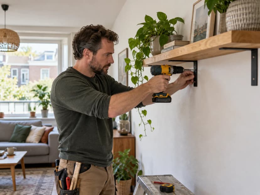 Handyman fixing a home