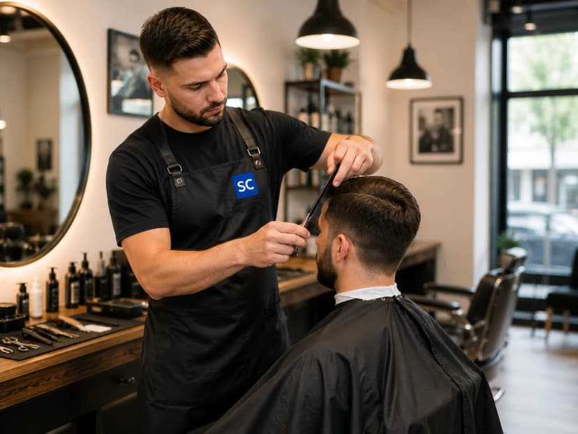 Personal care professional working in a modern salon